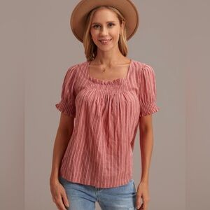 Petallush Pink Striped Blouse